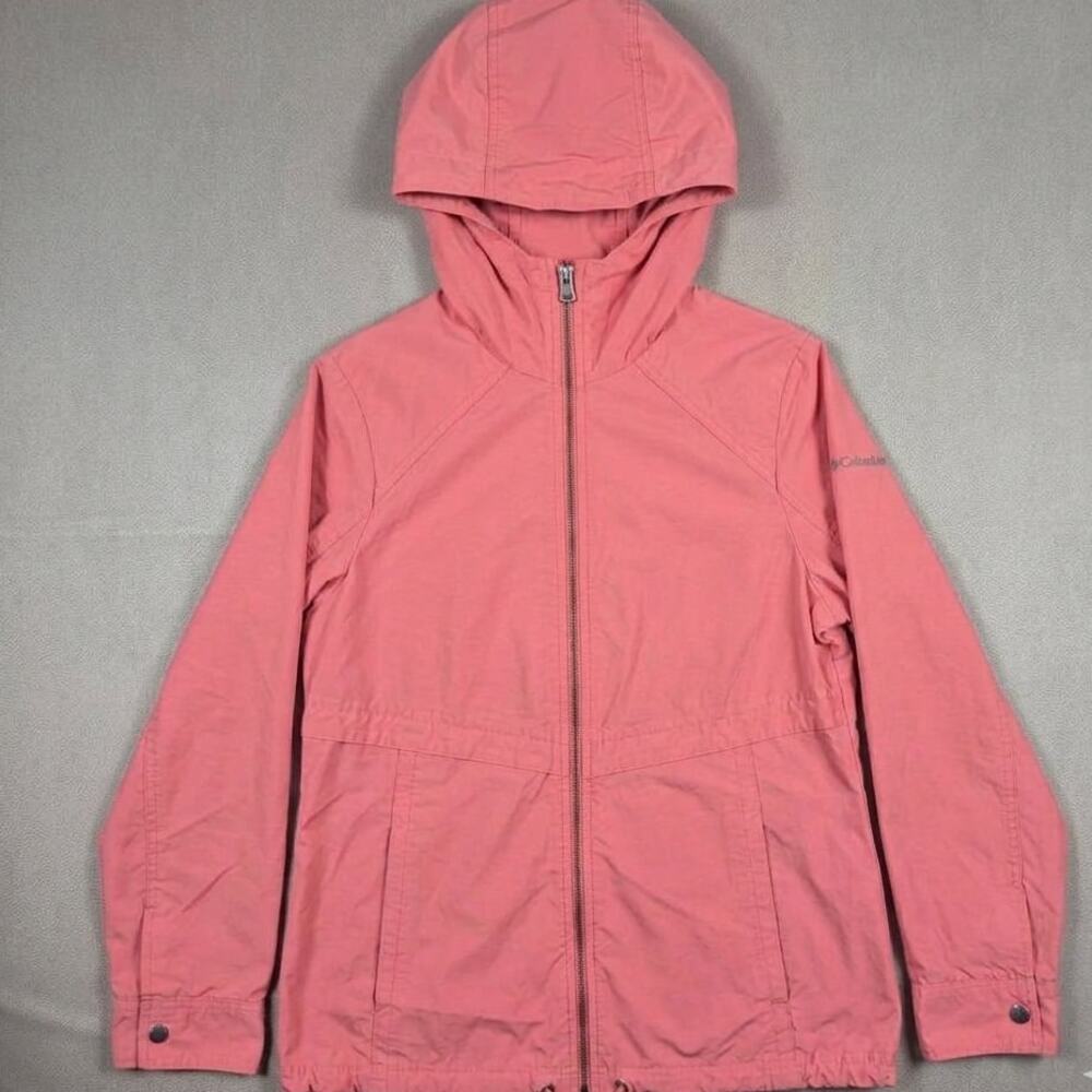 Columbia Womens Size S Arch Cape III Full Zip Hooded Utility Jacket Pink AL3089